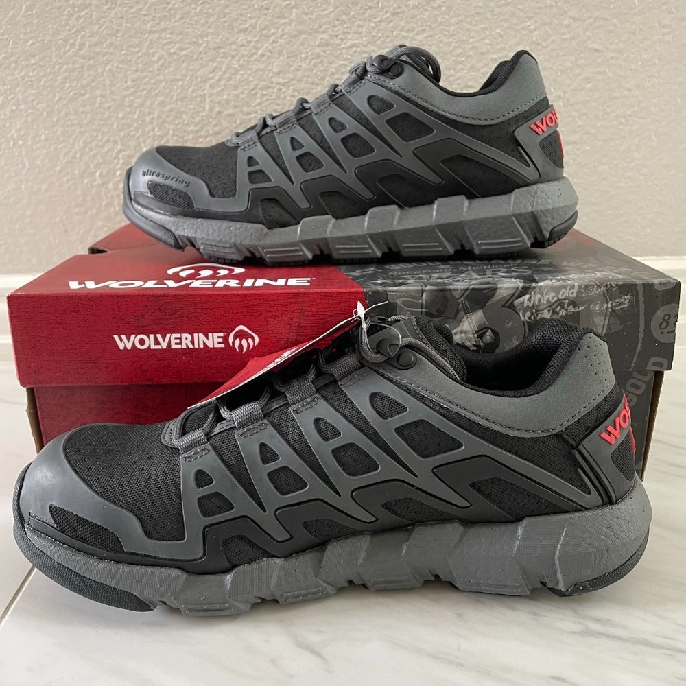 Men's Wolverine Rev Vent Ultraspring Durashocks Carbonmax Shoes W211016 New - Picture 2 of 12